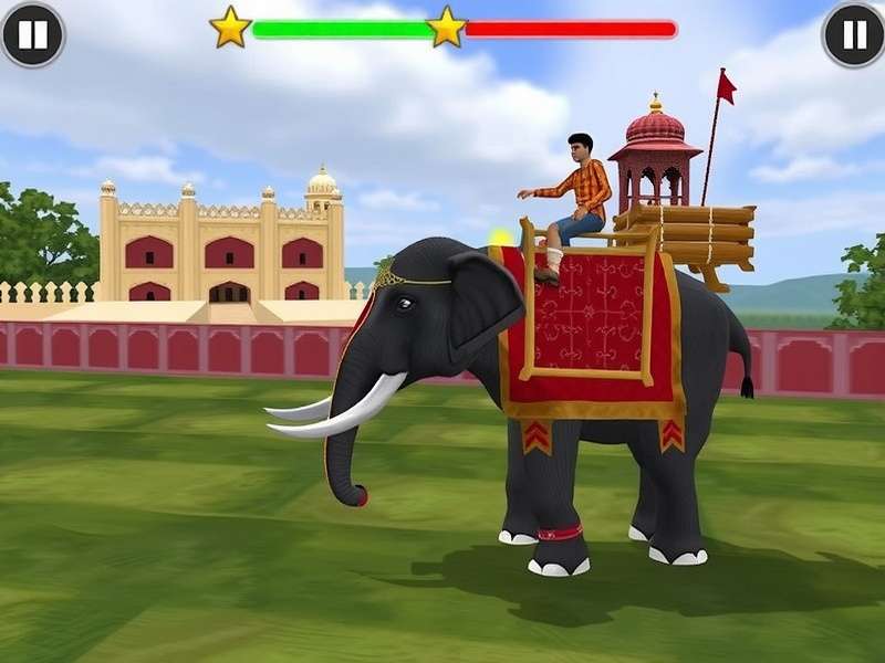 Jaipur Royal Elephant Tour Game Screenshot